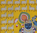 Hand-Painted Shrinathji Pichwai Painting and  Sacred Cows