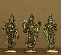 Brass Lord Vishnu , Laxmi and Bhudevi