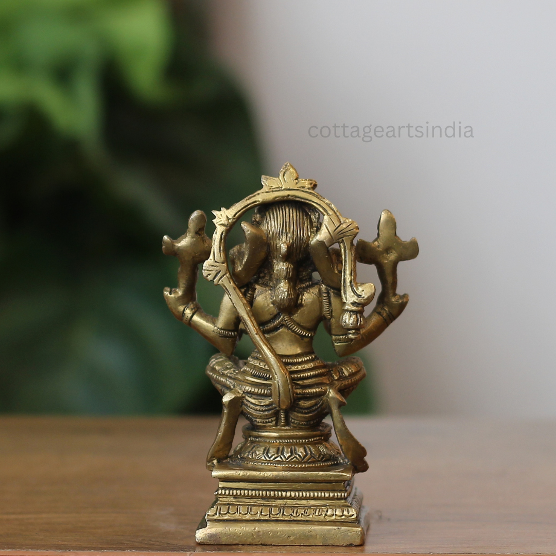 Handcrafted Brass Hanuman Idol – Antique Brass Finish