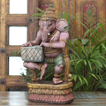 Handcrafted Ganesha Playing Harmonium | Indian Music Decor