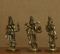 Brass Lord Vishnu , Laxmi and Bhudevi