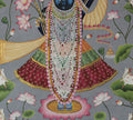 Hand-Painted Shrinathji Pichwai Painting | Traditional Lotus Theme Artwork