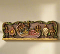 Wooden Wall Panel Vishnu ji and Laxmi Maa 36"
