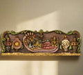 Wooden Wall Panel Vishnu ji and Laxmi Maa 36"