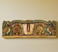 Wooden Wall Panel Shankhu Chakra Namah 36"