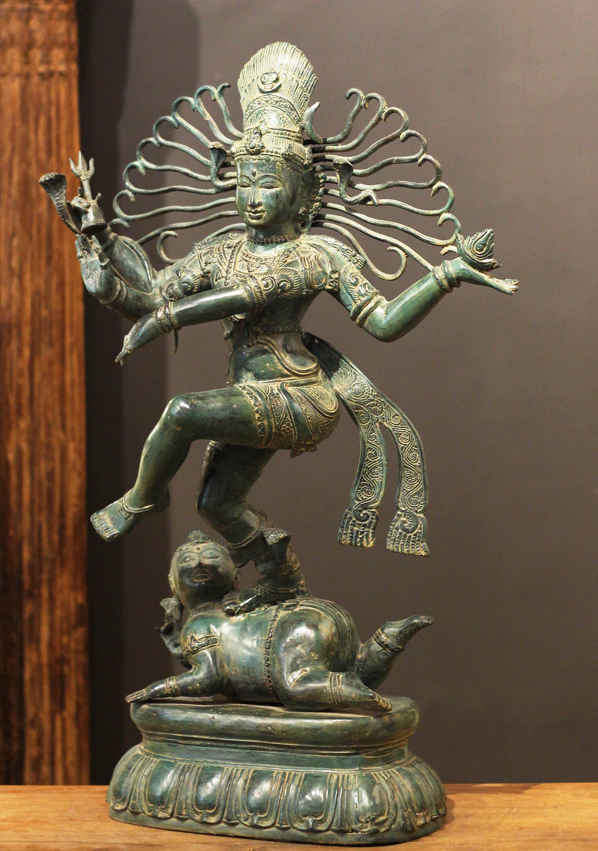 Balinese Bronze Dancing Shiva -Nataraj 27"