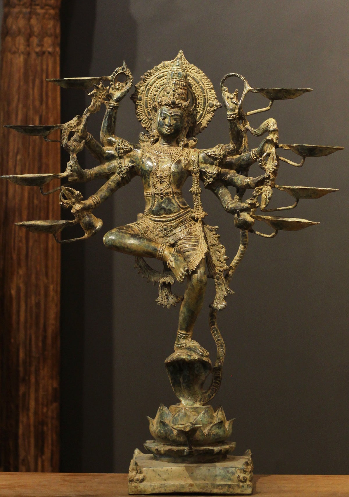 Balinese Bronze Dancing Krishna 25"