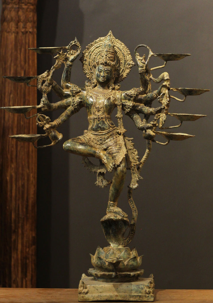 Balinese Bronze Dancing Krishna 25"