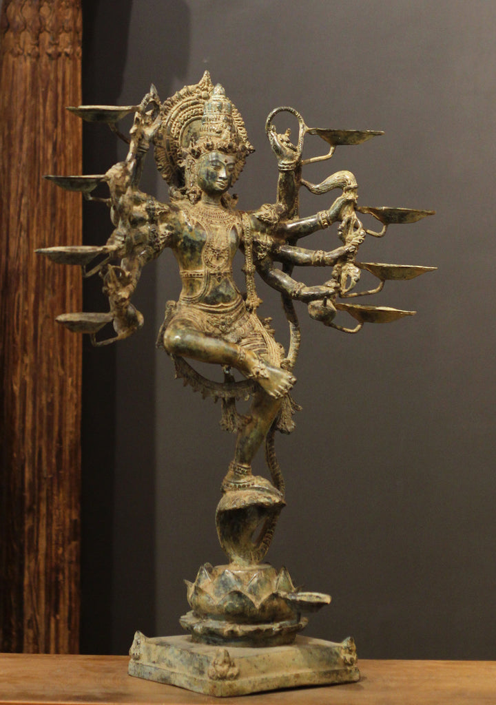Balinese Bronze Dancing Krishna 25"