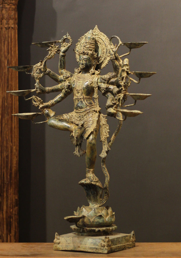 Balinese Bronze Dancing Krishna 25"