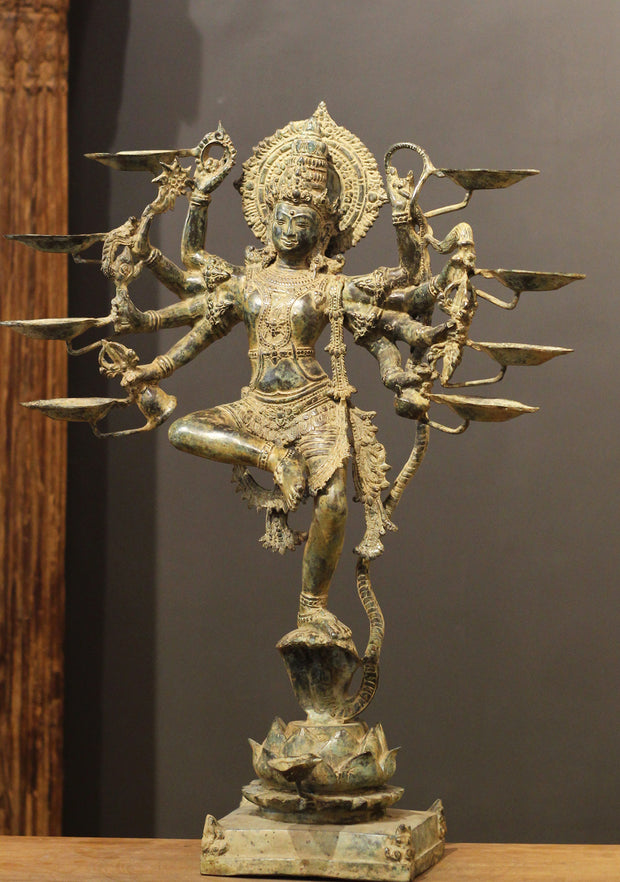 Balinese Bronze Dancing Krishna 25"
