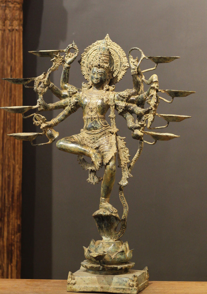 Balinese Bronze Dancing Krishna 25"