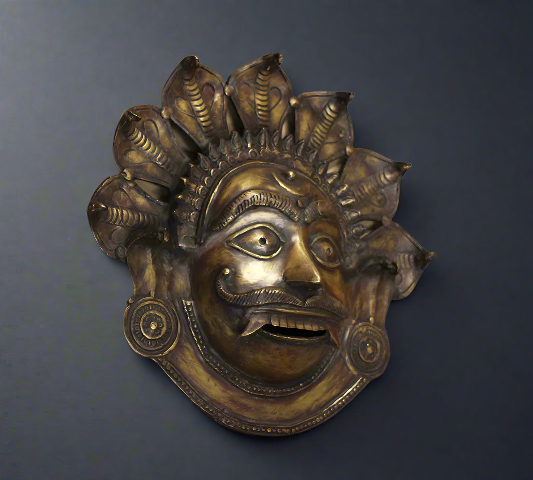 Theyyam Bronze Bootha Mask Walll Hanging