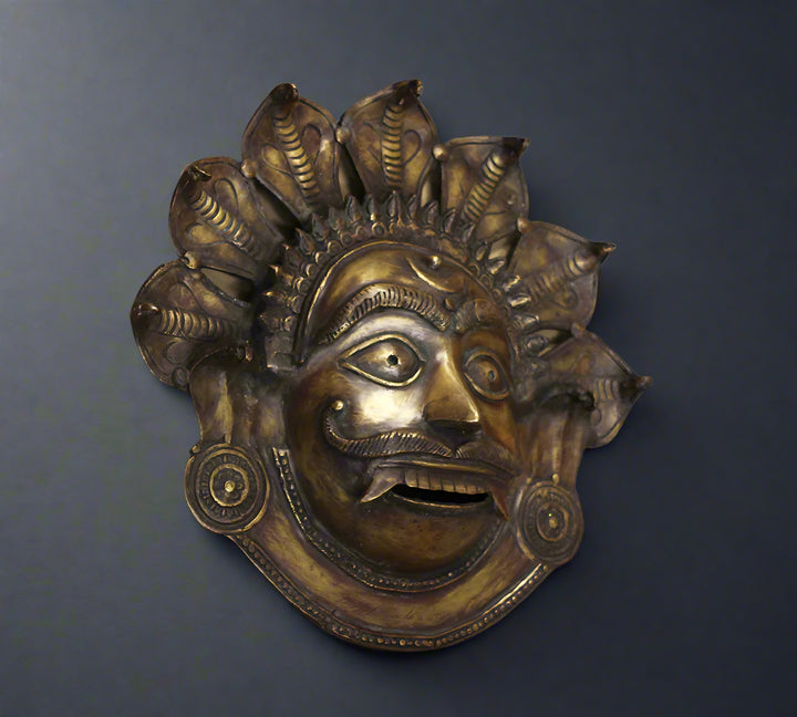 Theyyam Bronze Bootha Mask Walll Hanging