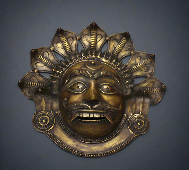 Theyyam Bronze Bootha Mask Walll Hanging