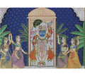 Hand-Painted Shrinathji Temple Pichwai Painting | Nathdwara Devotional Art