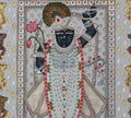Hand-Painted Shrinathji Silver & Gold Foil Pichwai Painting | Nathdwara Art