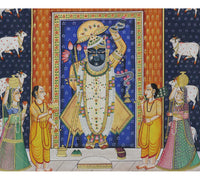 Hand-Painted Shrinathji Temple Pichwai Painting | Traditional Nathdwara Art