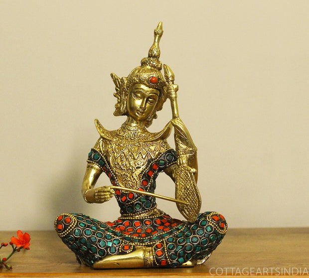 Brass Thai Musicians Stonework