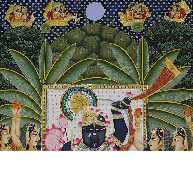 Shrinathji Haveli Darshan Hand Painted Pichwai Painting