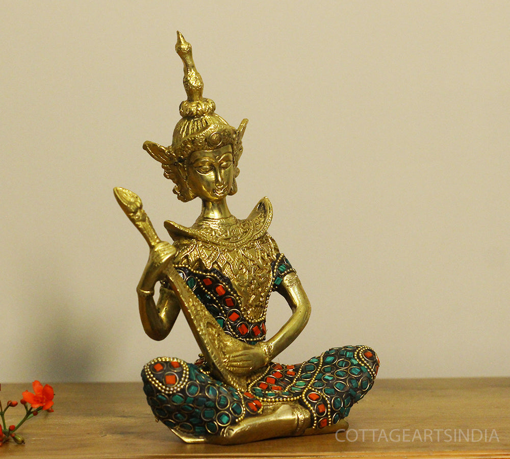 Brass Thai Musicians Stonework