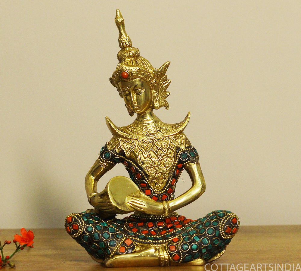Brass Thai Musicians Stonework