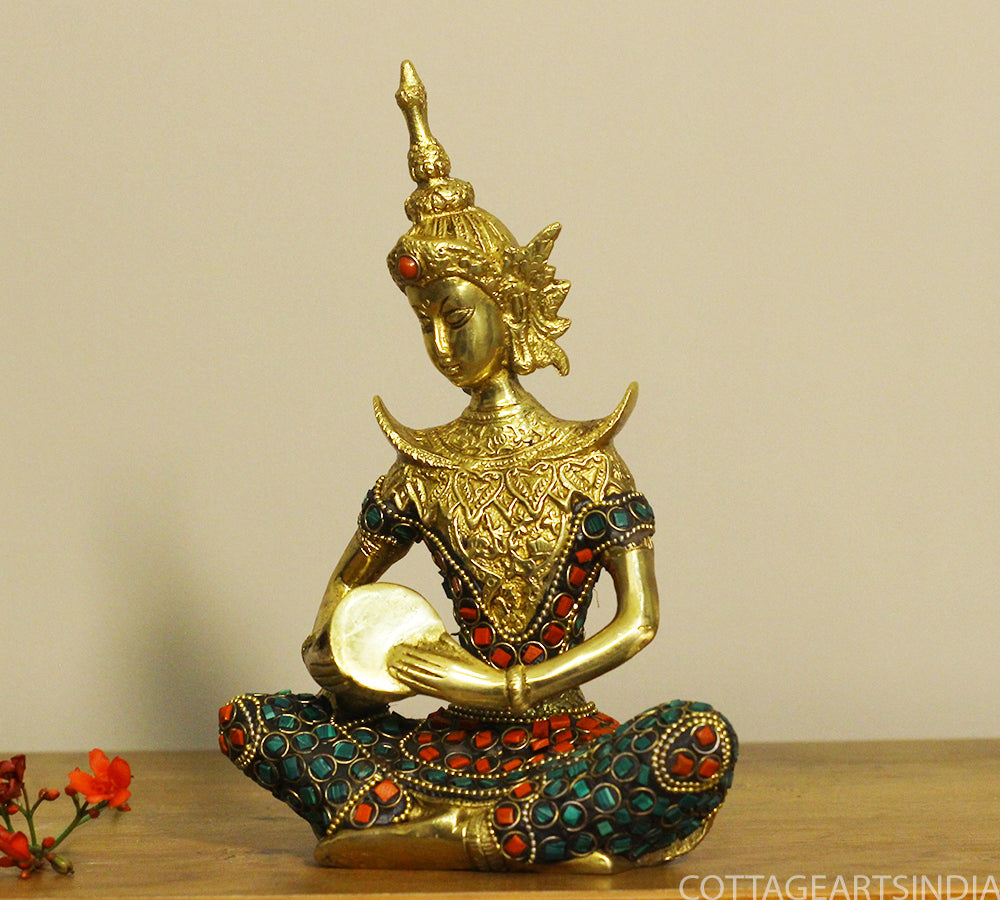 Brass Thai Musicians Stonework