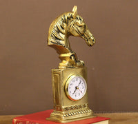 Brass Horse Bust Clock