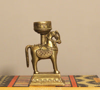 Brass Horse Candle Stand