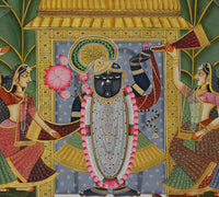 Shrinathji with Gopis Hand Painted Pichwai Painting