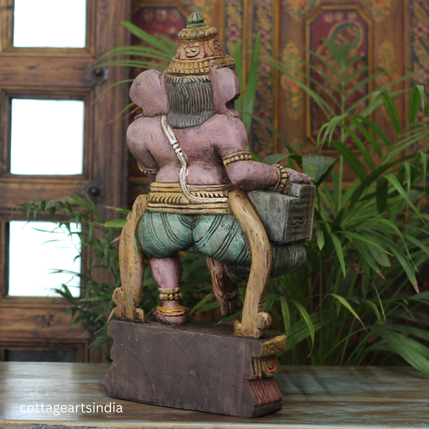 Handcrafted Ganesha Playing Harmonium | Indian Music Decor