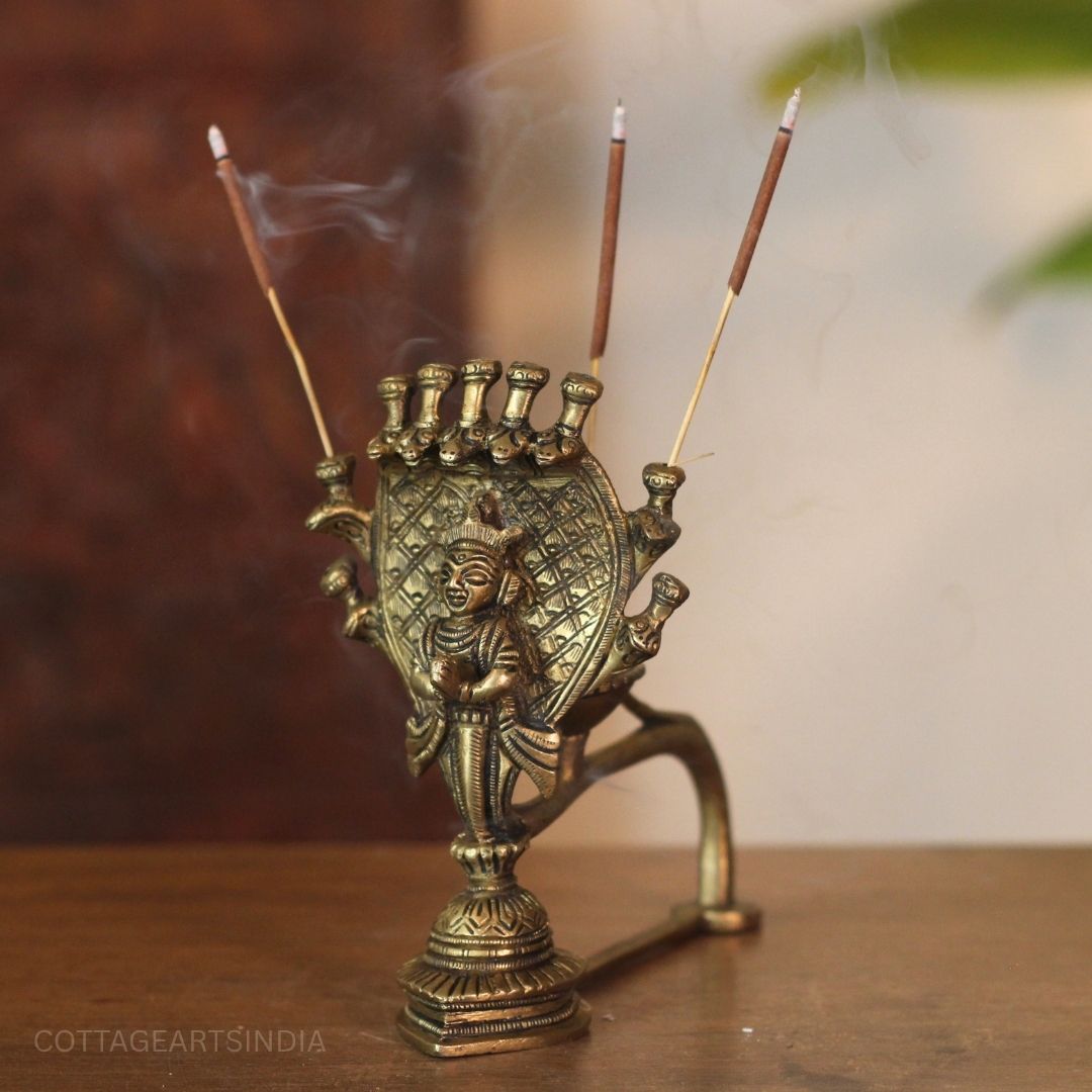 Brass Sesh Naag Aarti & Incense Stand