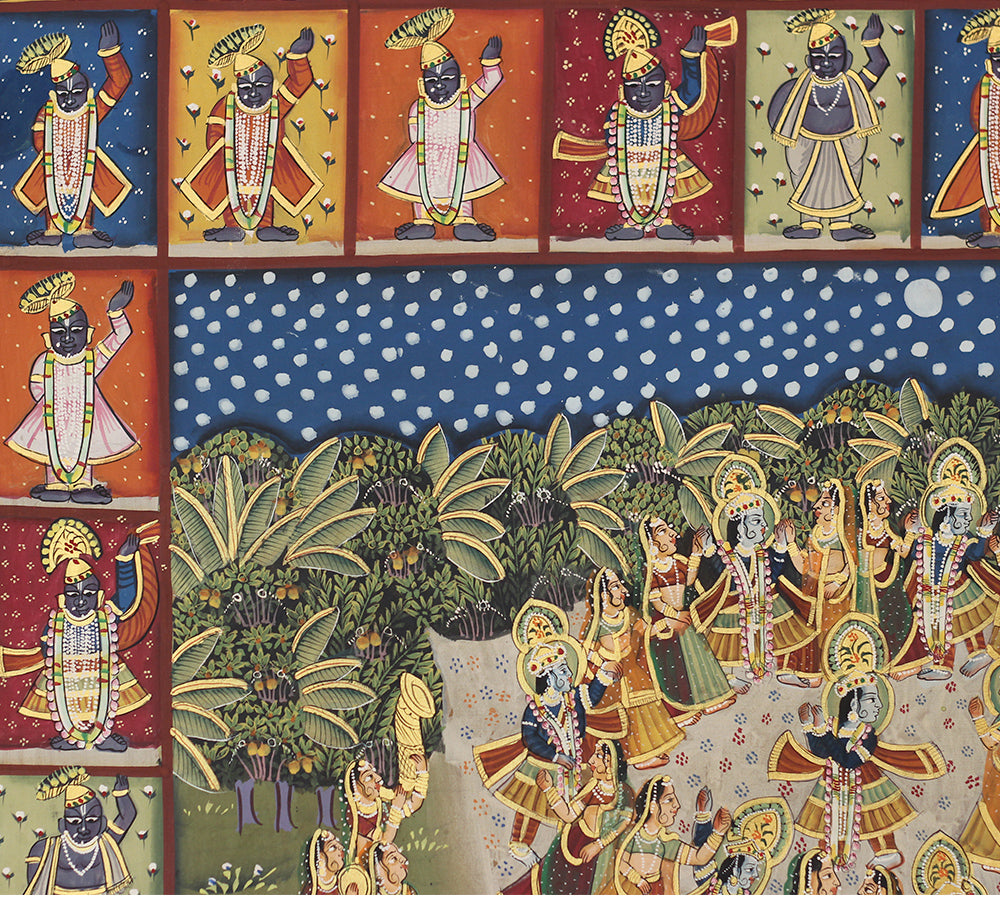 Shrinathji in Vrindavan Pichwai Painting