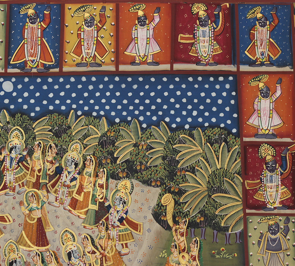 Shrinathji in Vrindavan Pichwai Painting