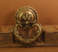 Brass Yali and Peacock Door Knocker
