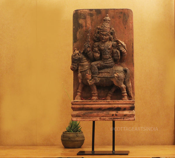 Vintage Wood /Stone Shiva Idol