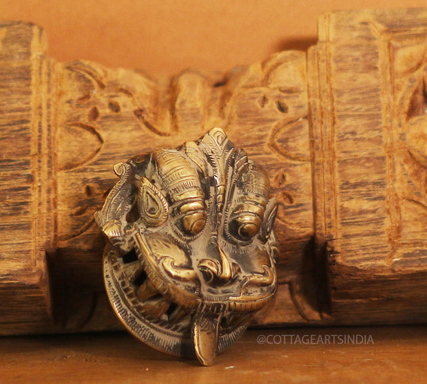 Brass Vintage Finish Yali Door Knob
