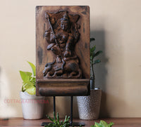 Vintage Wood / Stone Kali Mahisura Mardini Idol