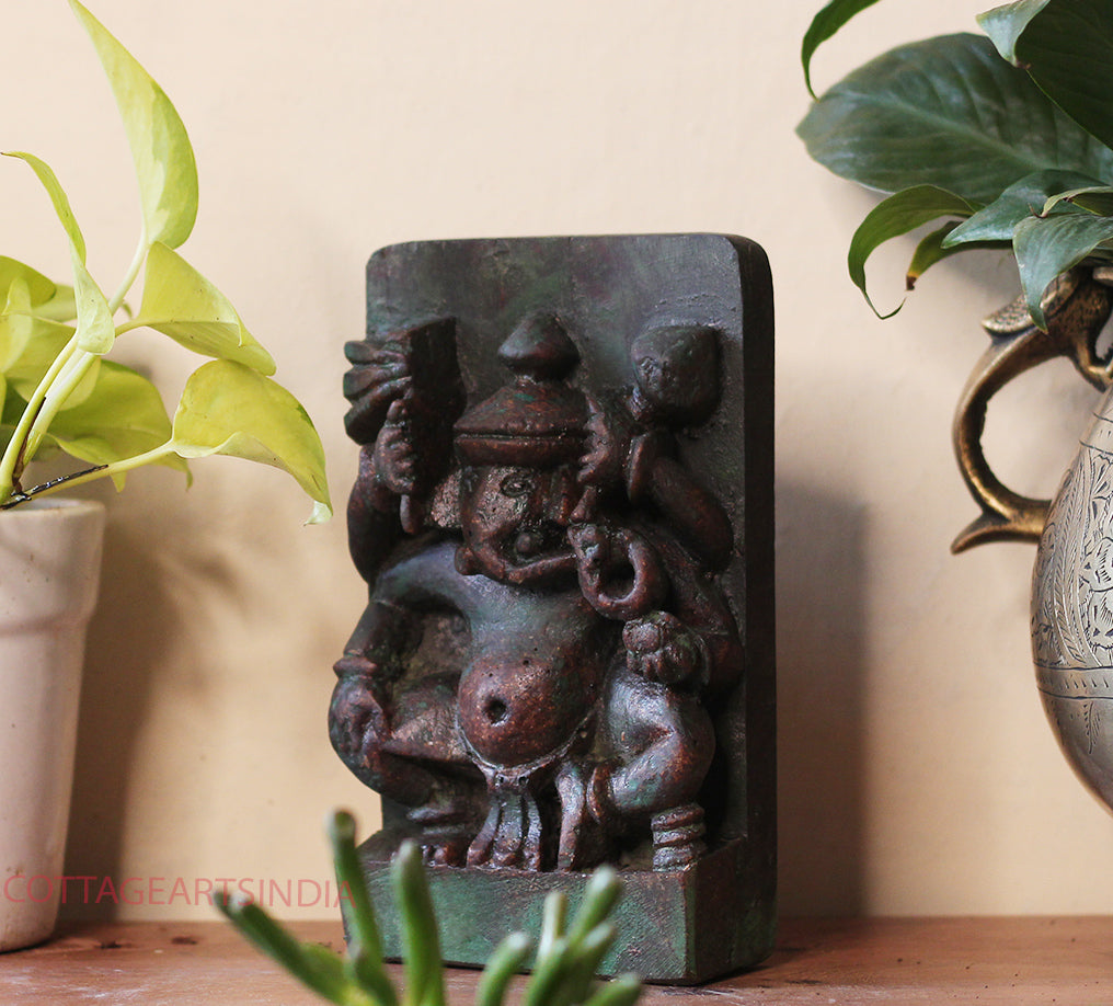 Vintage Wood /Stone Ganesh