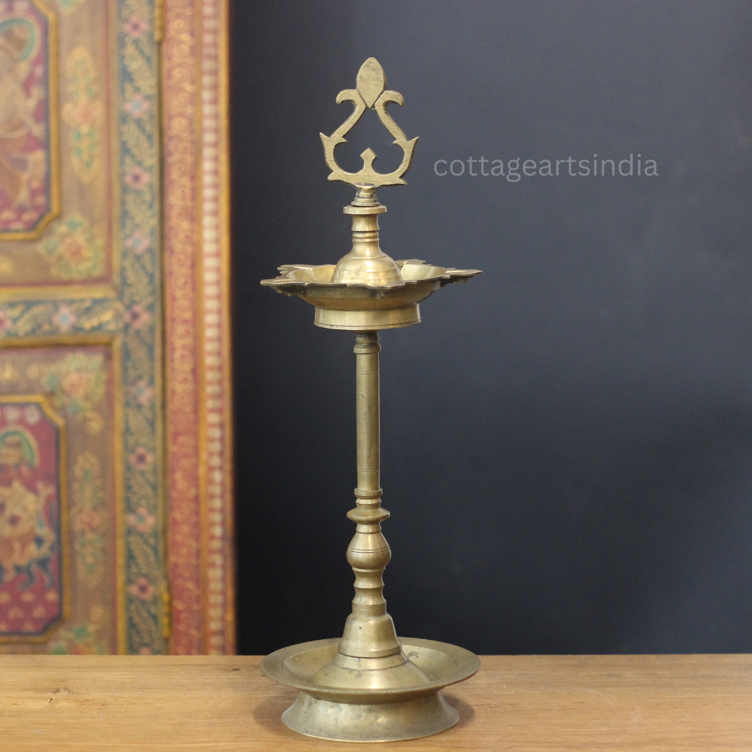 Vintage Brass Vilakku Oil Lamp