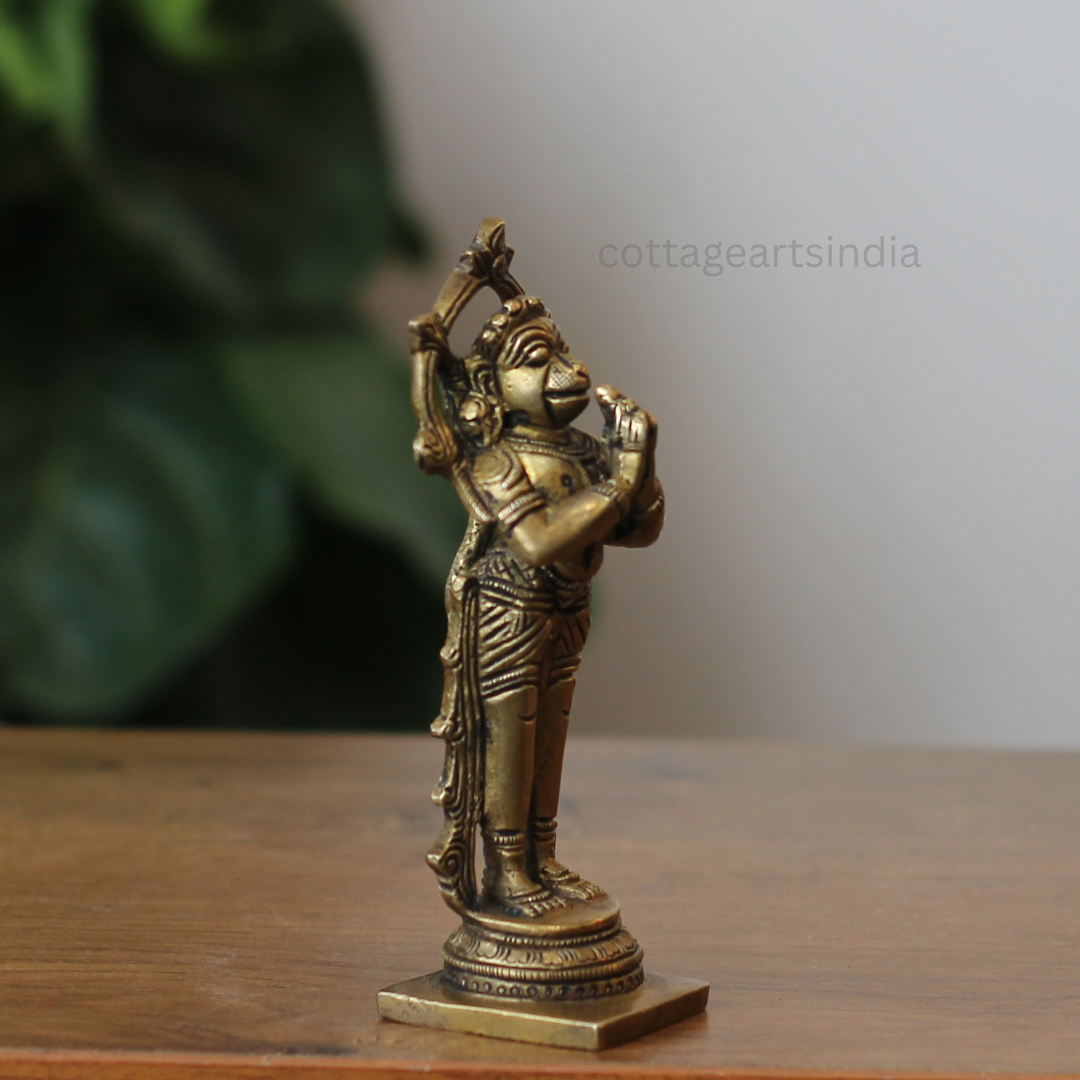 Handcrafted Brass Hanuman Idol in Namaste Pose