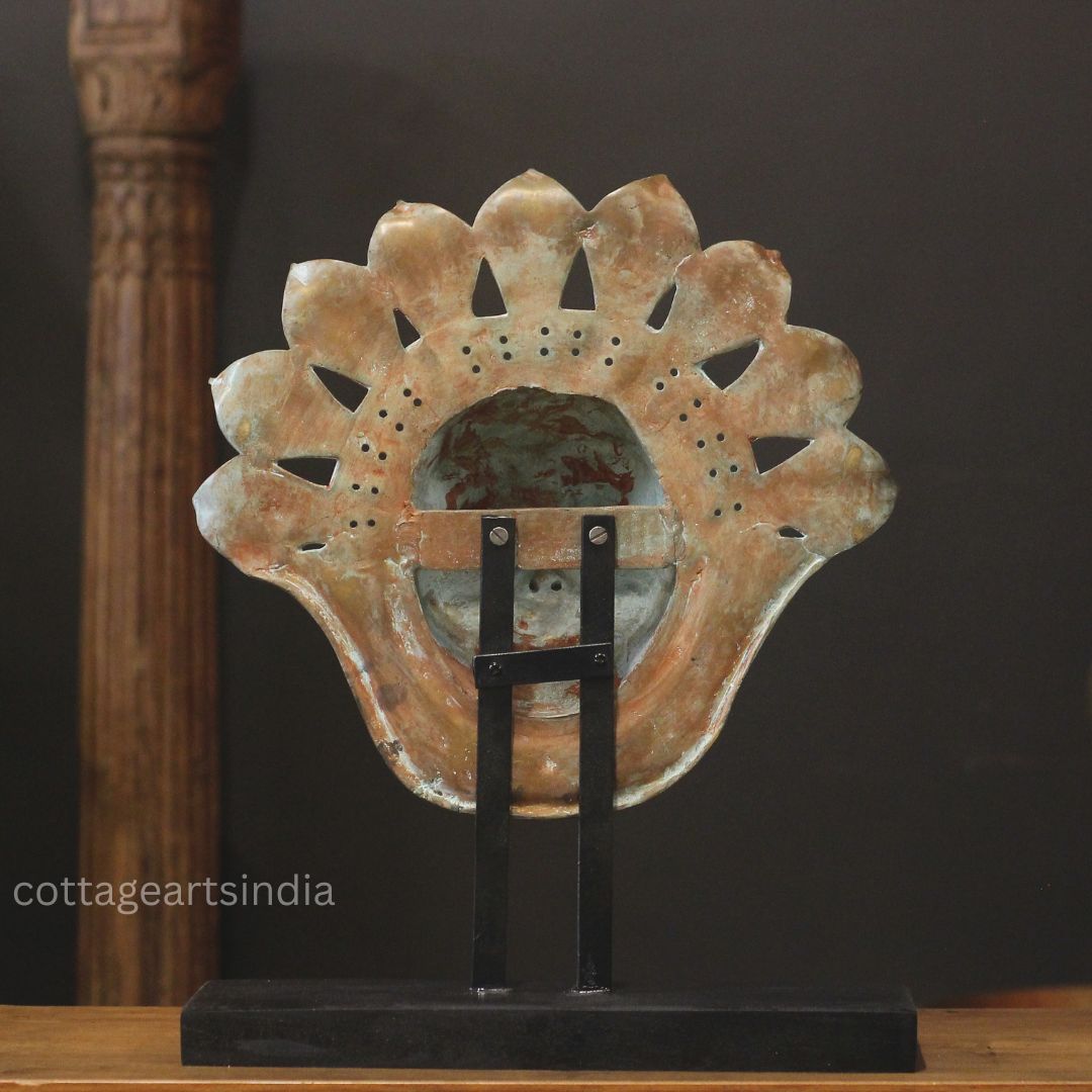 Brass Panjurli Theyyam Bhuta Mask | Handcrafted Kerala Wall Decor