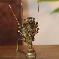 Brass Sesh Naag Aarti & Incense Stand