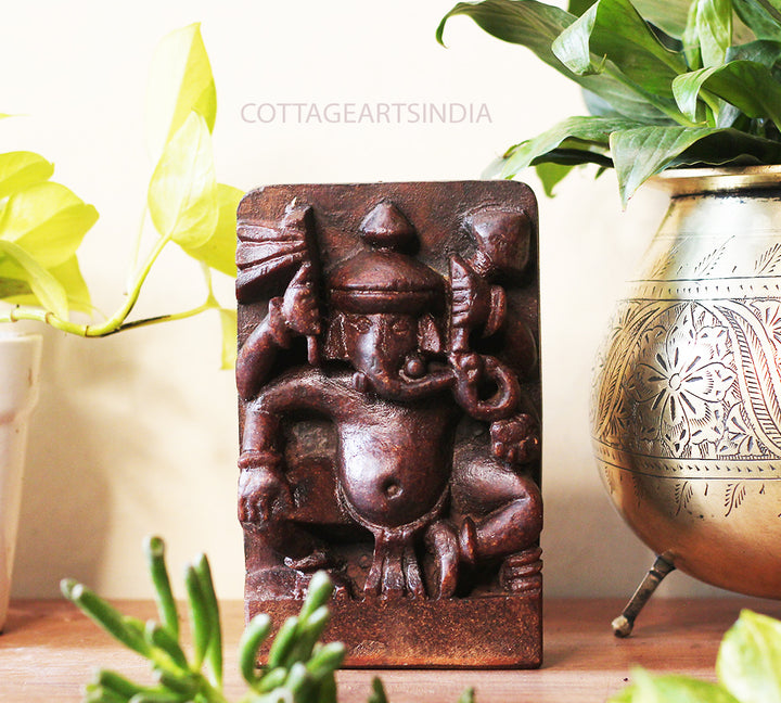 Vintage Wood /Stone Ganesh