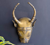 Brass Vintage Finish Cow Mask