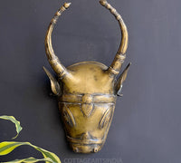 Brass Vintage Finish Cow Mask