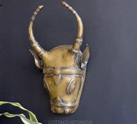 Brass Vintage Finish Cow Mask