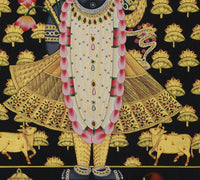 Shrinathji Kamal Van Hand Painted Pichwai Painting | Gold Foil Nathdwara Art