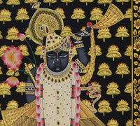 Shrinathji Kamal Van Hand Painted Pichwai Painting | Gold Foil Nathdwara Art