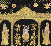 Shrinathji Haveli Seva Hand Painted Pichwai Painting | Gold Foil Nathdwara Art